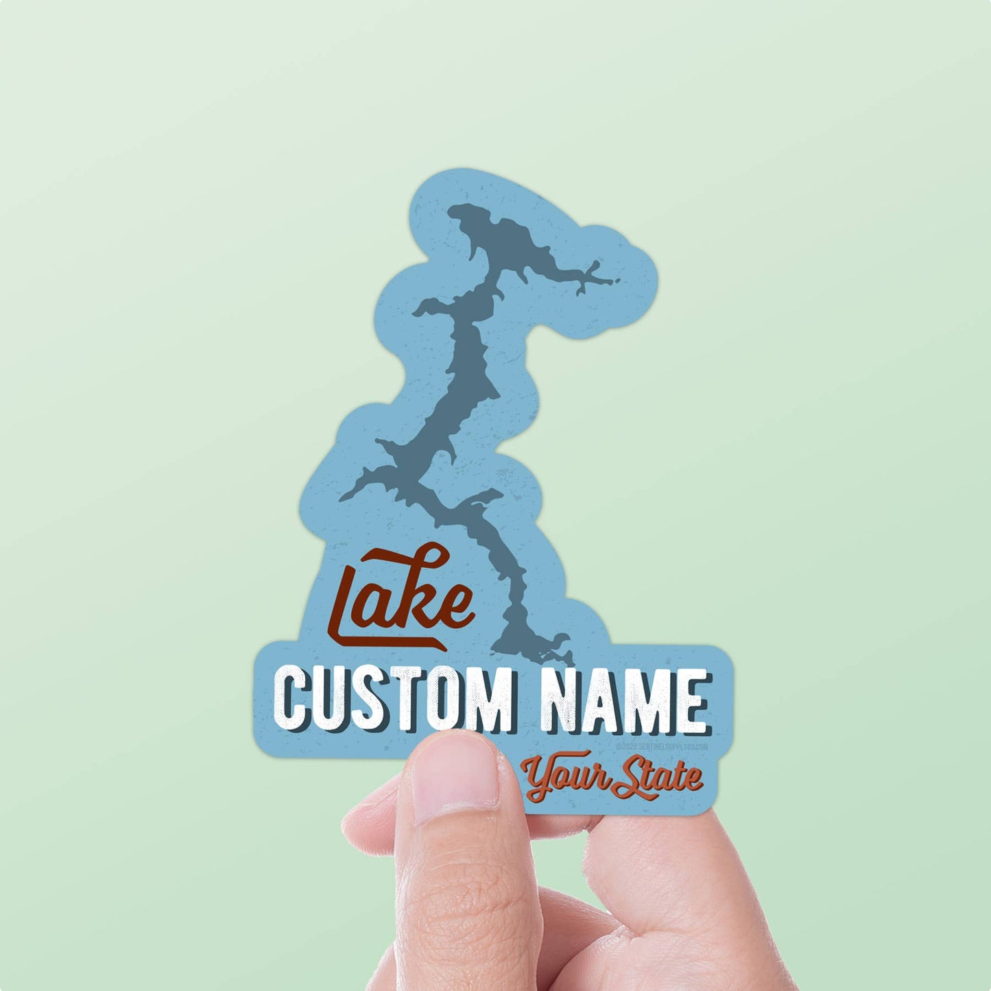 Sentinel Supply - Custom Lake Stickers - Request a Lake on Name Drop Decals