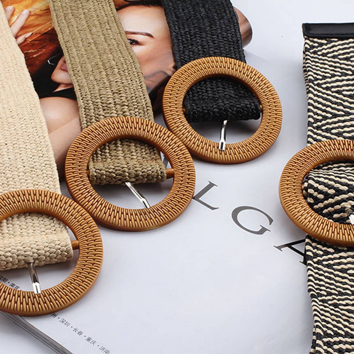 NINEXIS - CWABE0544_VINTAGE BRAIDED ROUND BUCKLE BELTS