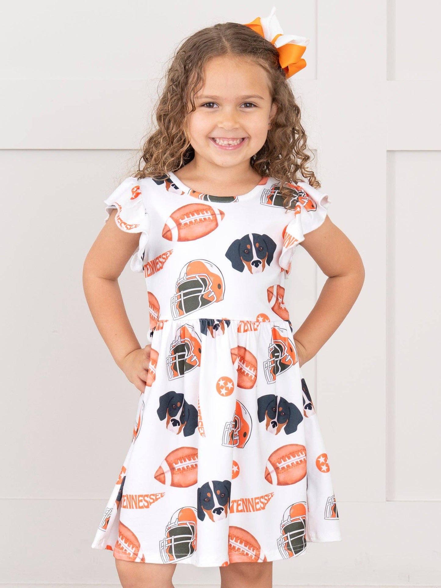 Marie Nicole Clothing - Go Team Flutter Swing Dress - Tennessee