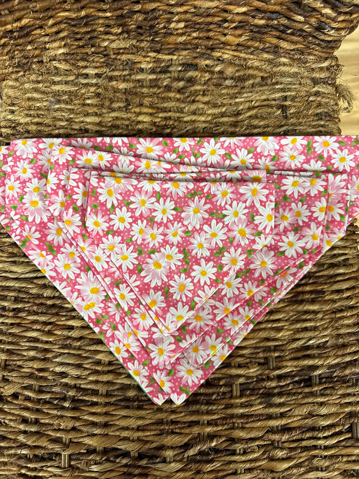 Pink Daisy dog bandana