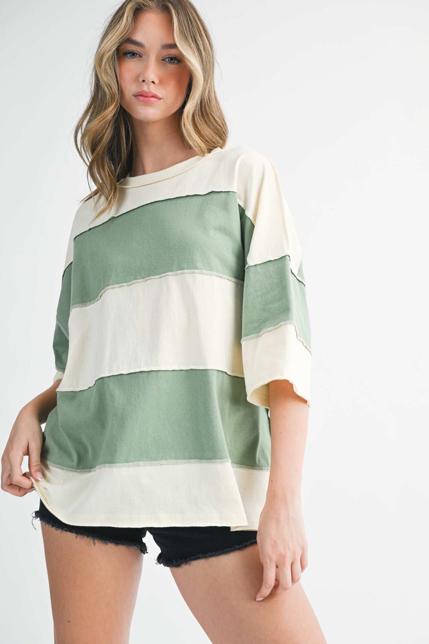 AEMI + CO - 8417FN Polly Color Block Top