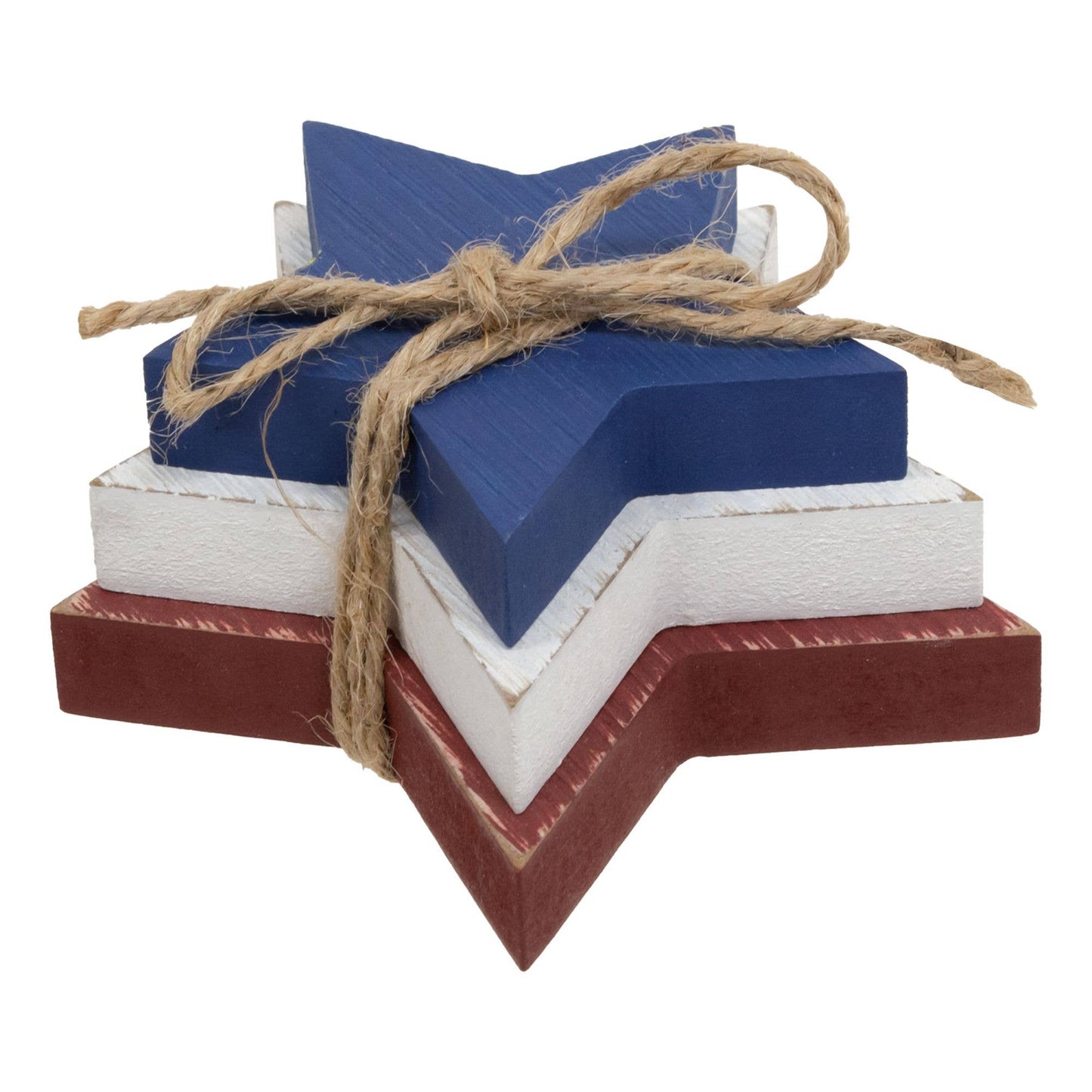 The Hearthside Collection - 3/Set, Wooden Red, White, & Blue Star Bundle