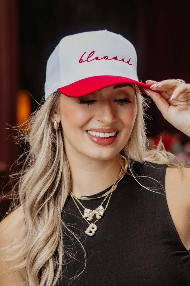 Katydid - Blessed (Cursive) Wholesale Two-Toned Vintage Hat