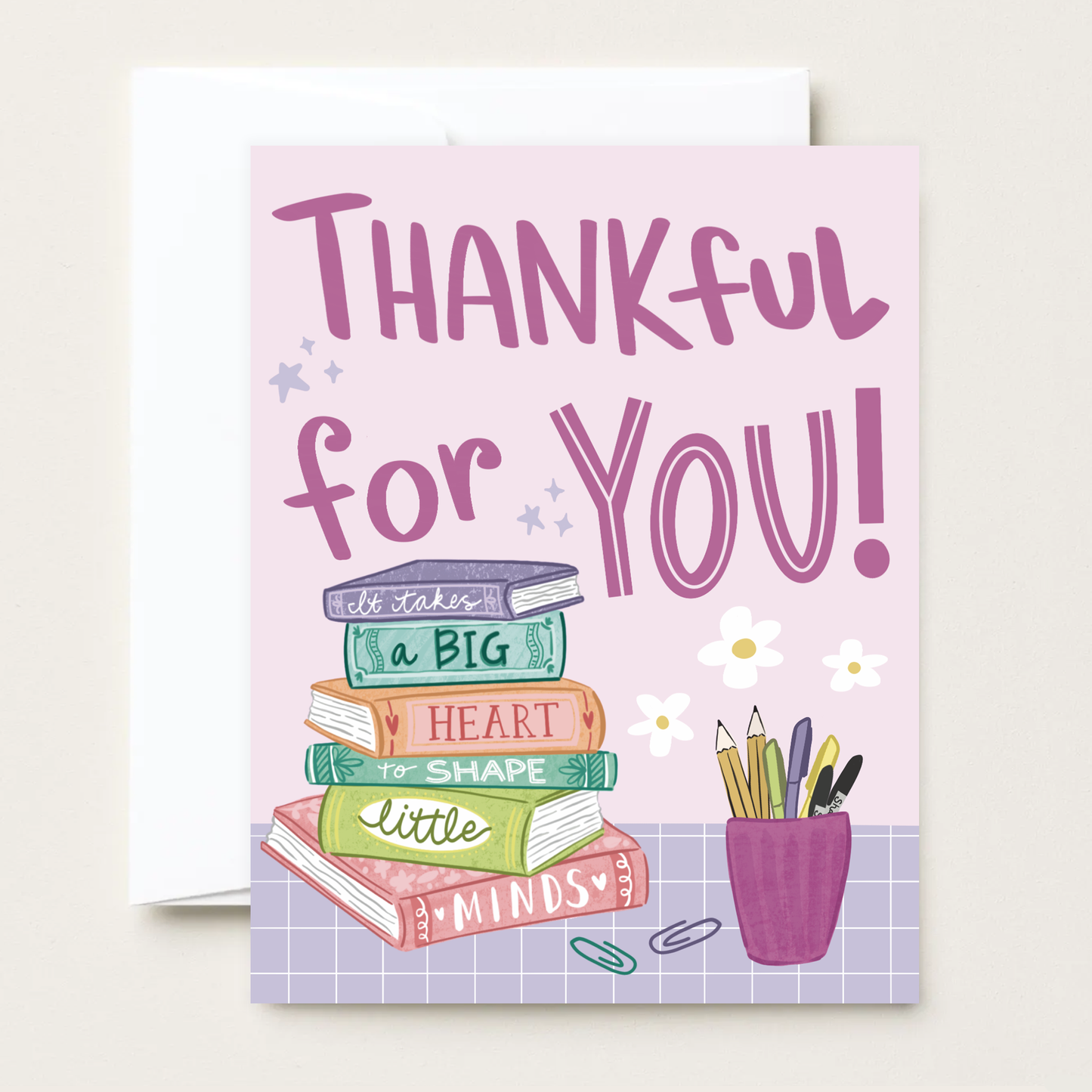 Makerie Day - Thankful for You - Book Theme - Teacher Appreciation Card