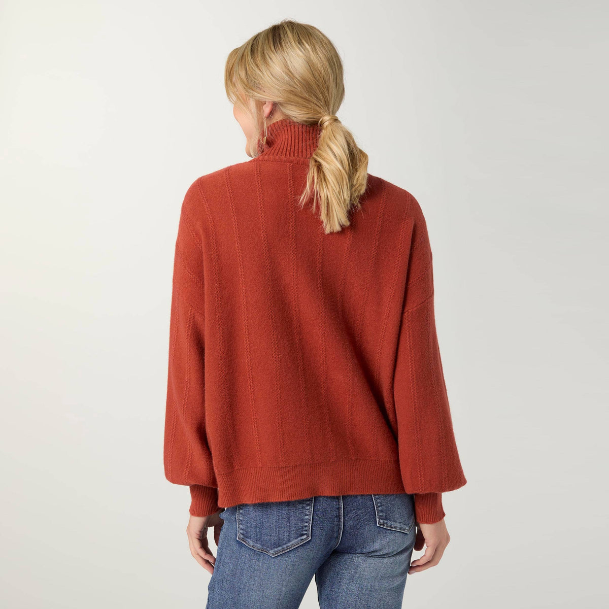 COCO + CARMEN - Heavenly-Luxe Textured Knit Turtleneck Sweater-Fall