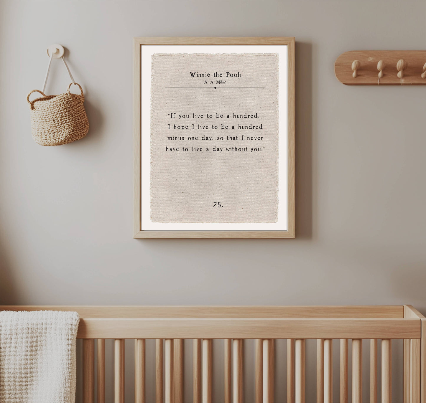 Perfect Day Print Co - Winnie the Pooh Book Page Wall Art, Canvas Poster Hanging