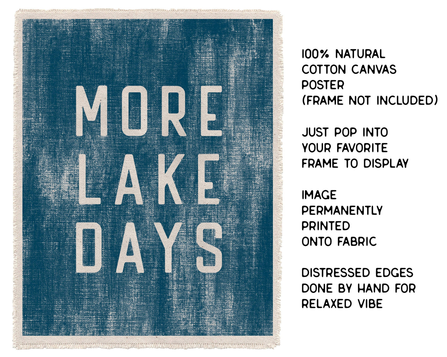 Perfect Day Print Co - More Lake Days Canvas Art Print, Lake House Wall Art Flag