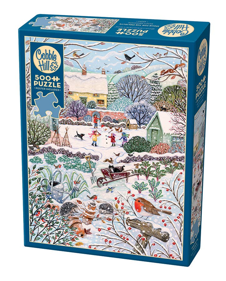 Outset Games and Cobble Hill Puzzles - Winter Holidays 500pc puzzle