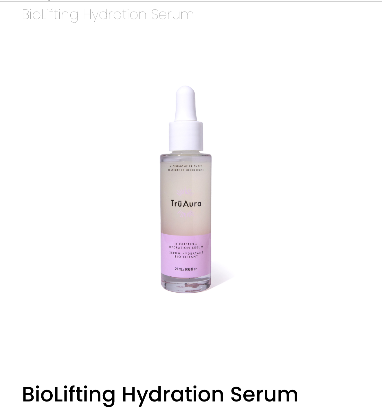 Truaura Biolifting hydration serum