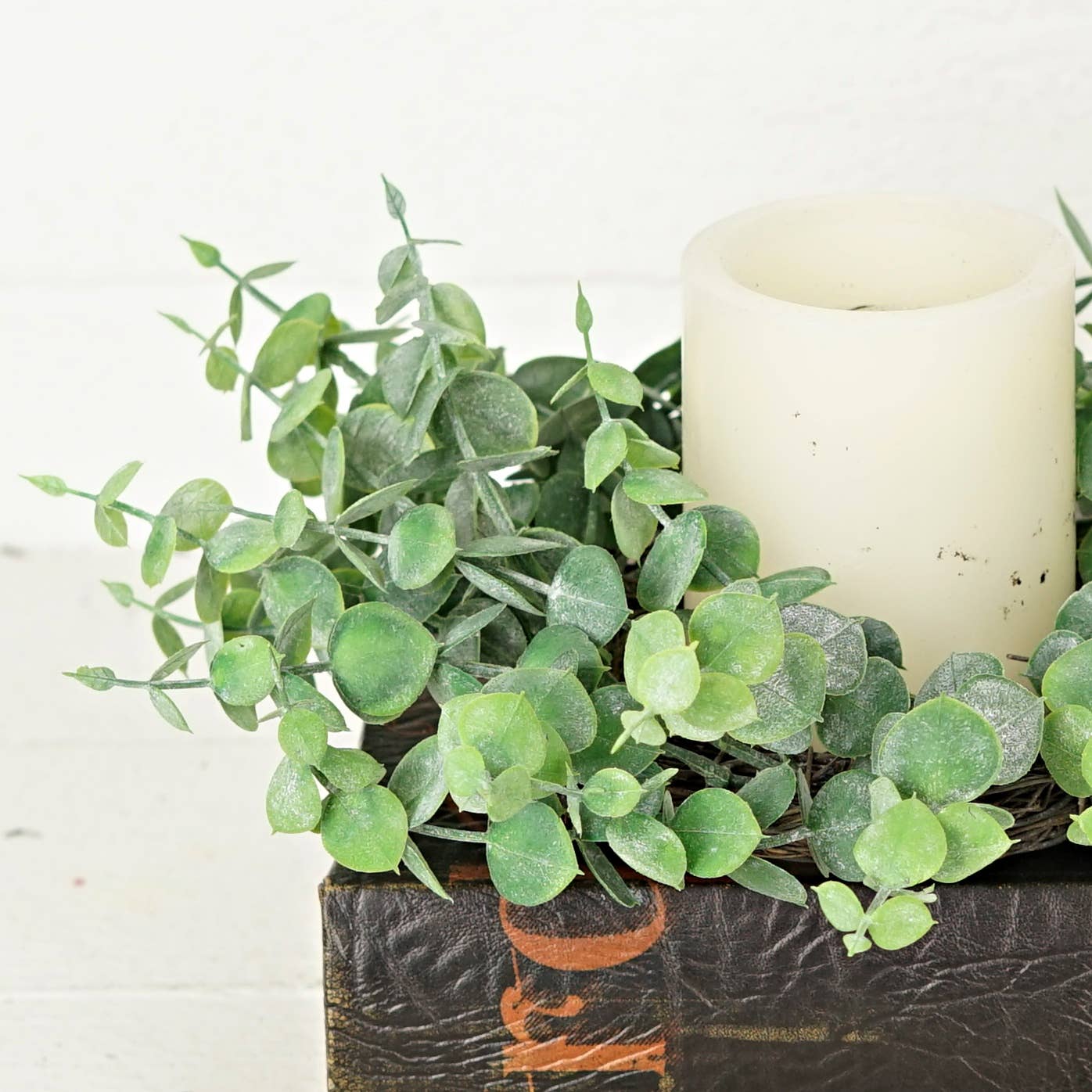 Holiday Depot Inc. - 550182-Fresh Touch Eucalyptus-12in Twig Wreath