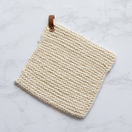 Audrey's Home & Gift - Knitted Pot Holder - Natural (Pk/02)