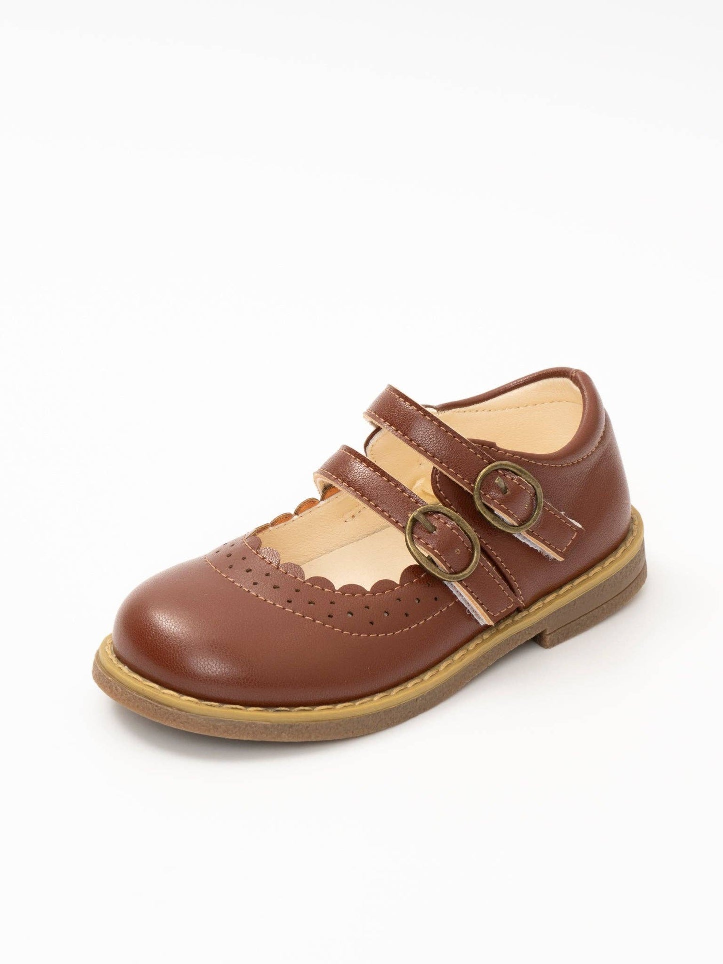 Marie Nicole Clothing - Double Buckle Mary Jane Hard Sole Shoes- Cloud White