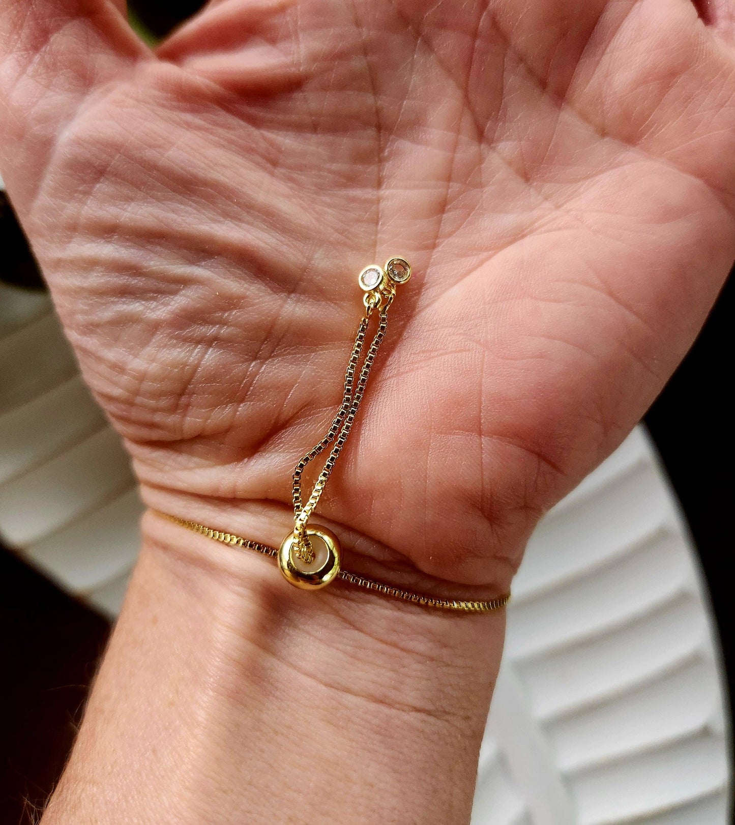 Twig & Rue boutique - Gold Heart Slider Bracelet- 18k gold plated