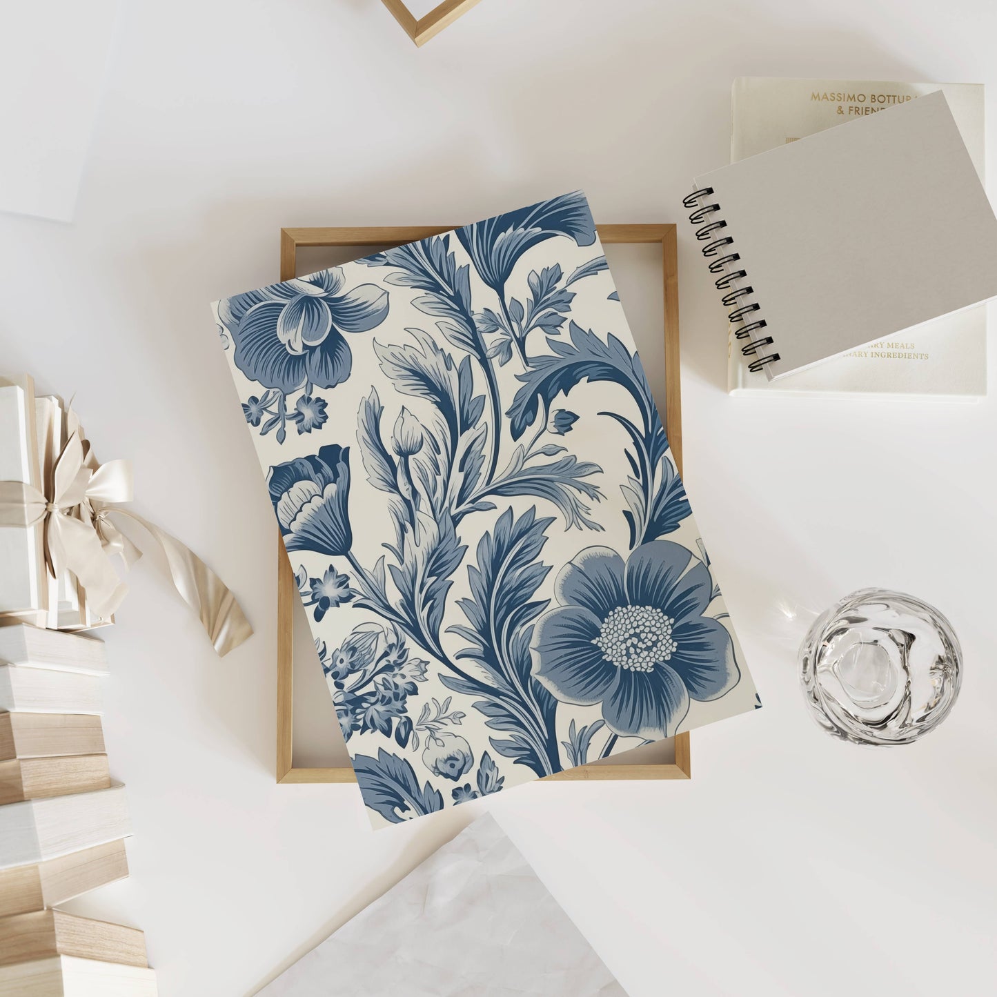 Porter Lane Home - Blue Floral Wallpaper Art Print