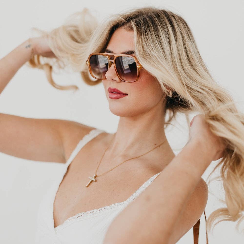 Pretty Simple - Natalie Oversized Aviator Sunglasses Wholesale
