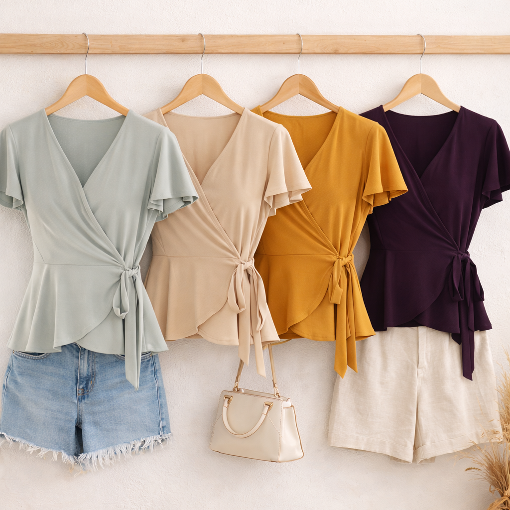 Winslow Collection - SOFT BLOOM WRAP BLOUSE