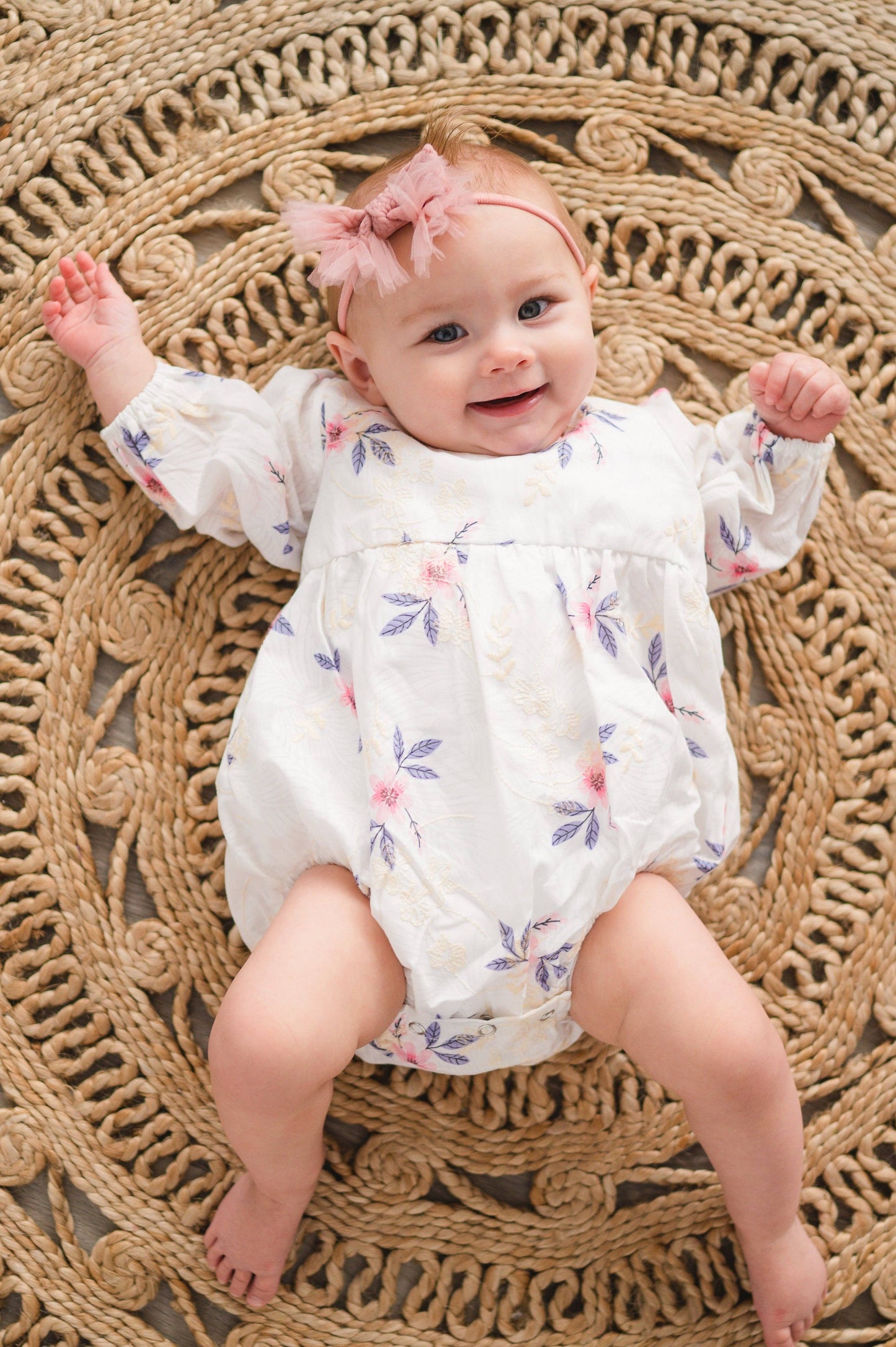 SOL Baby Clothing & Accessories - Pink Floral Romper Dress