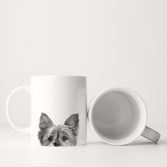 Perkie Prints - Peeking Yorkie Mug