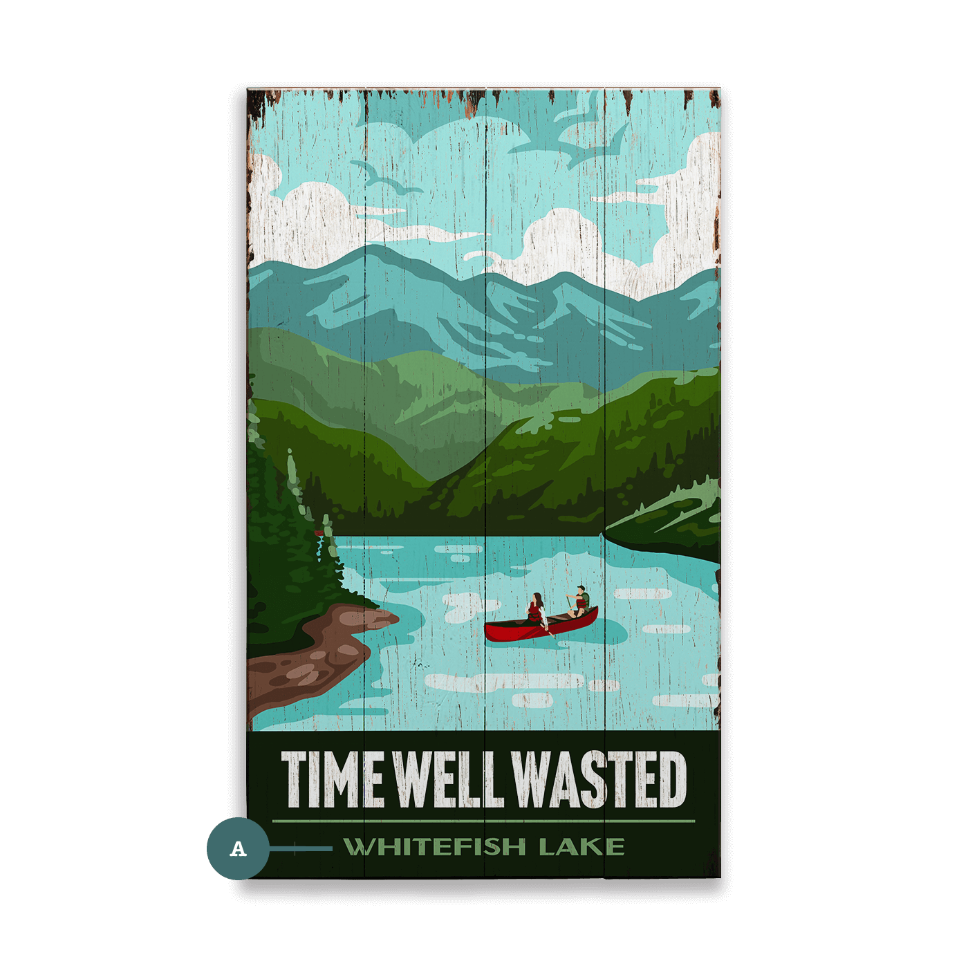 Old Wood Signs - Time Well Wasted - Wood & Metal Wall Art