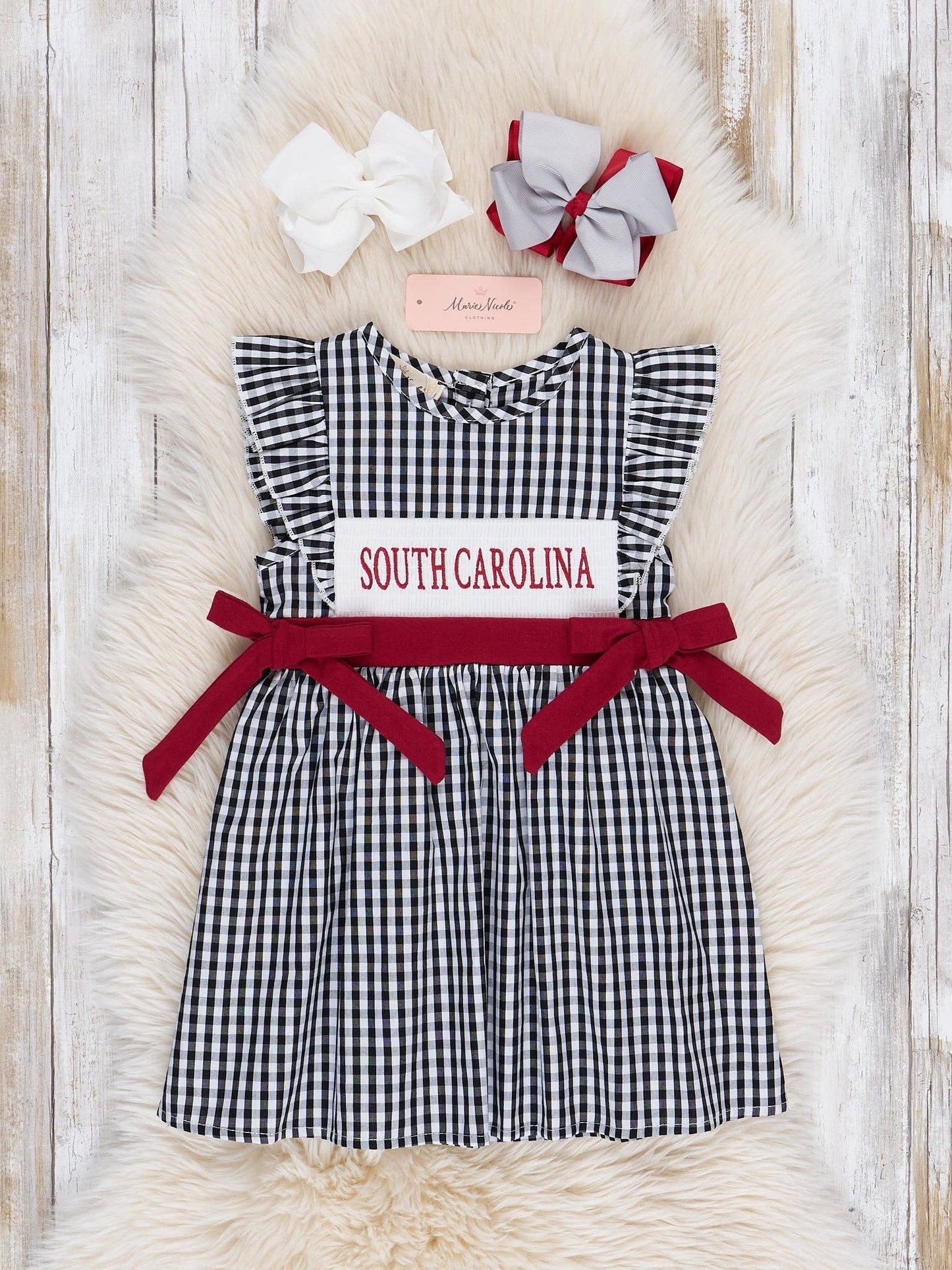 Marie Nicole Clothing - South Carolina Smocked Gingham Dress