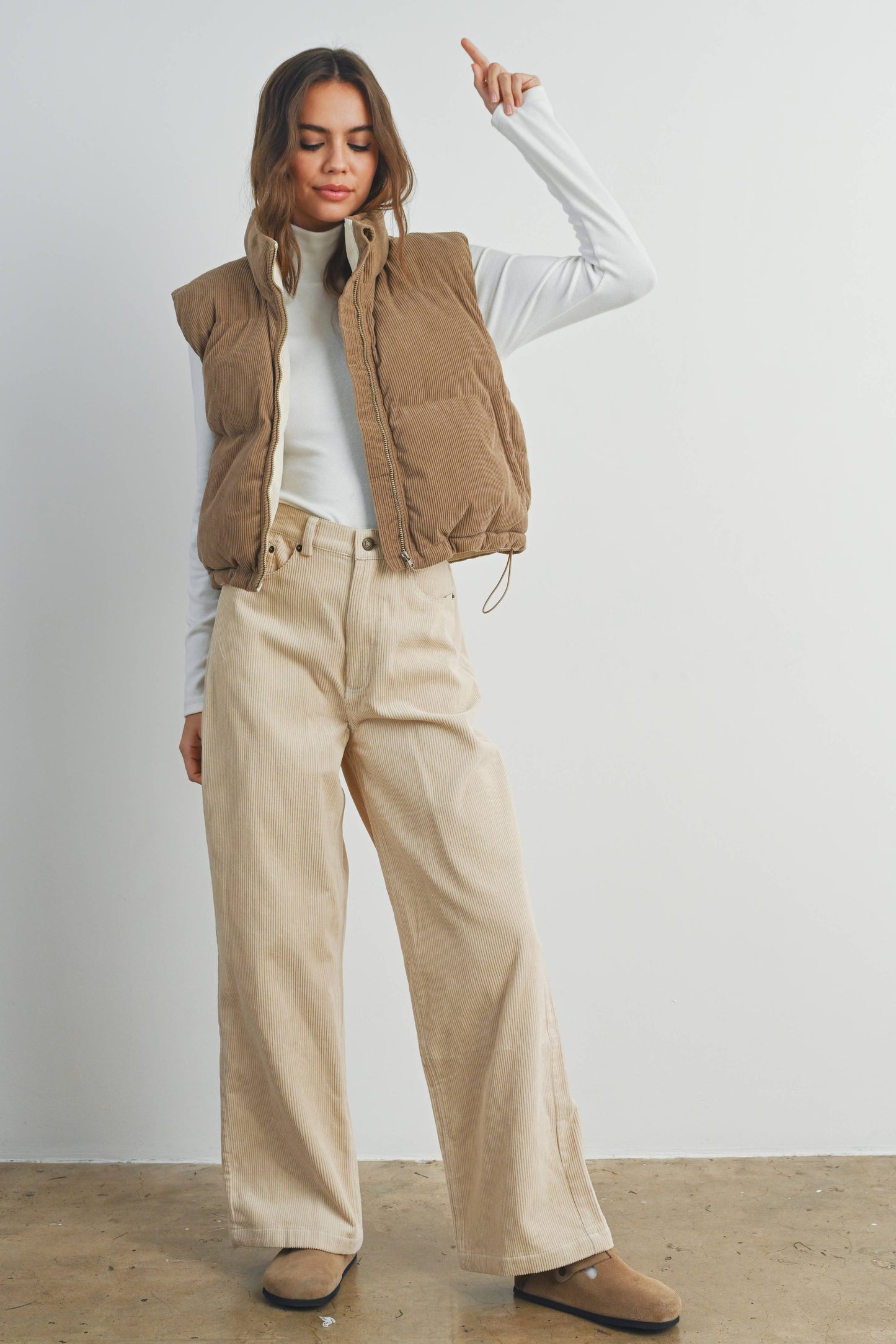 BUTTERMELON - FALL ADOREME CORDUROY PUFFER VEST - BMJ7242