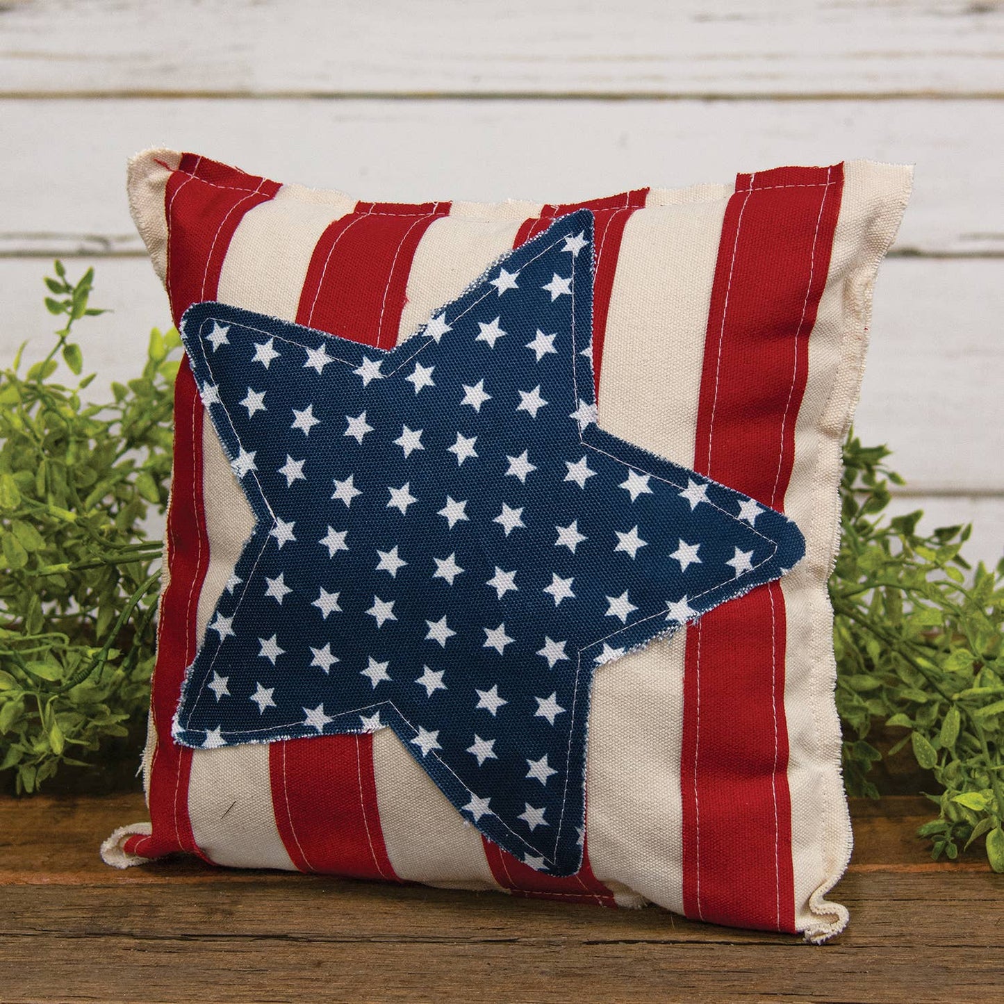 The Hearthside Collection - Patriotic Star & Stripes Fabric Pillow