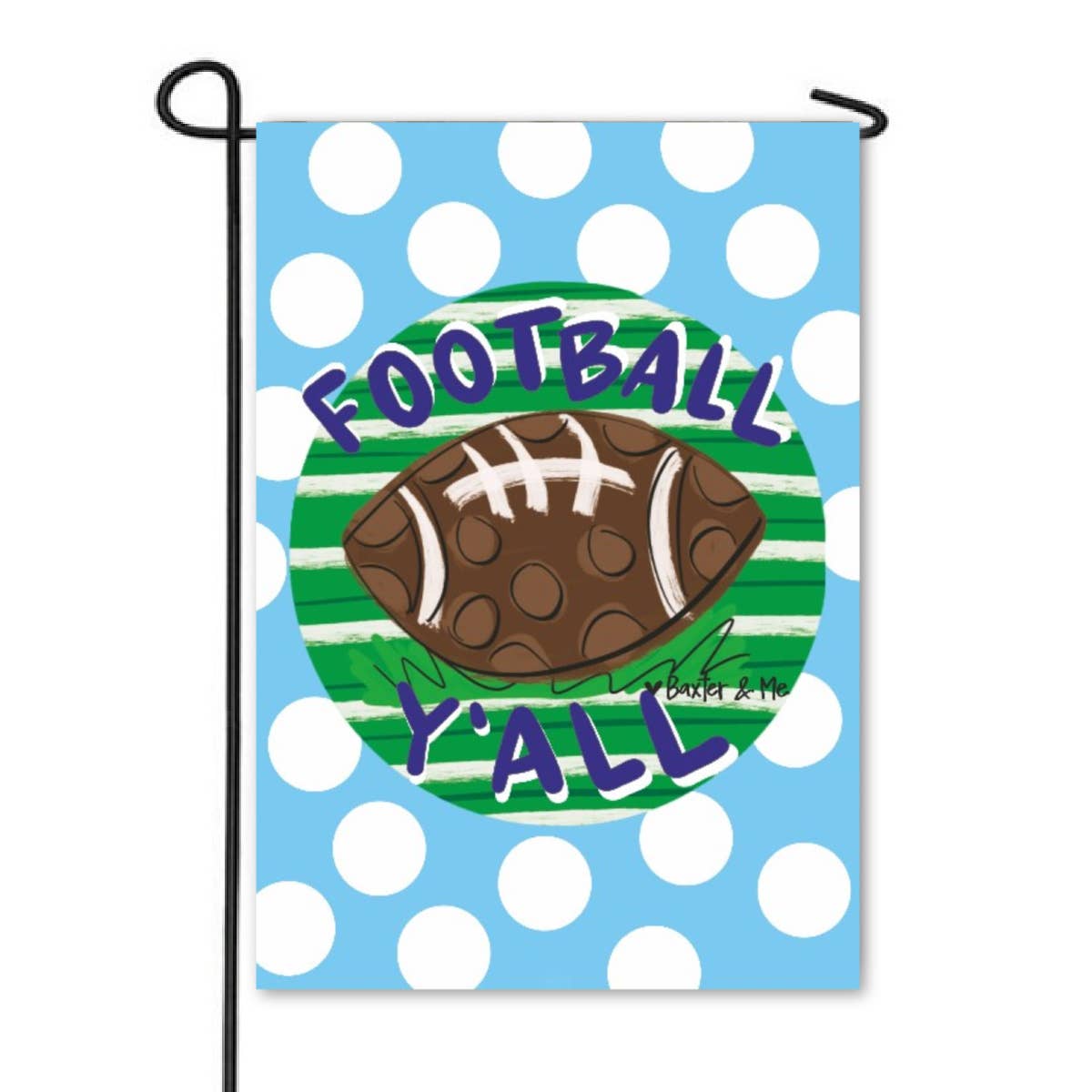 Baxter & Me - Football Team Colors Garden Flag