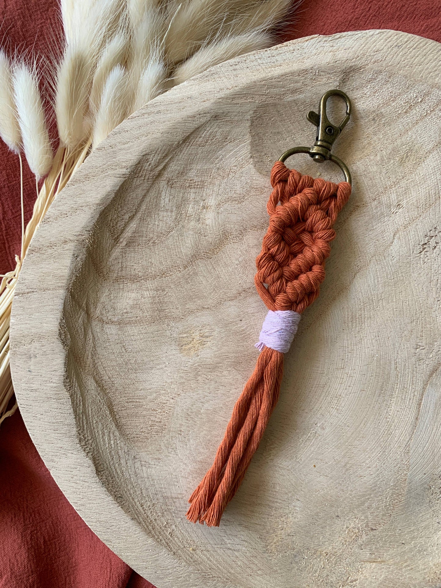 Offhand Fibers - Color Pop Macrame Keychain | Boho Accessories
