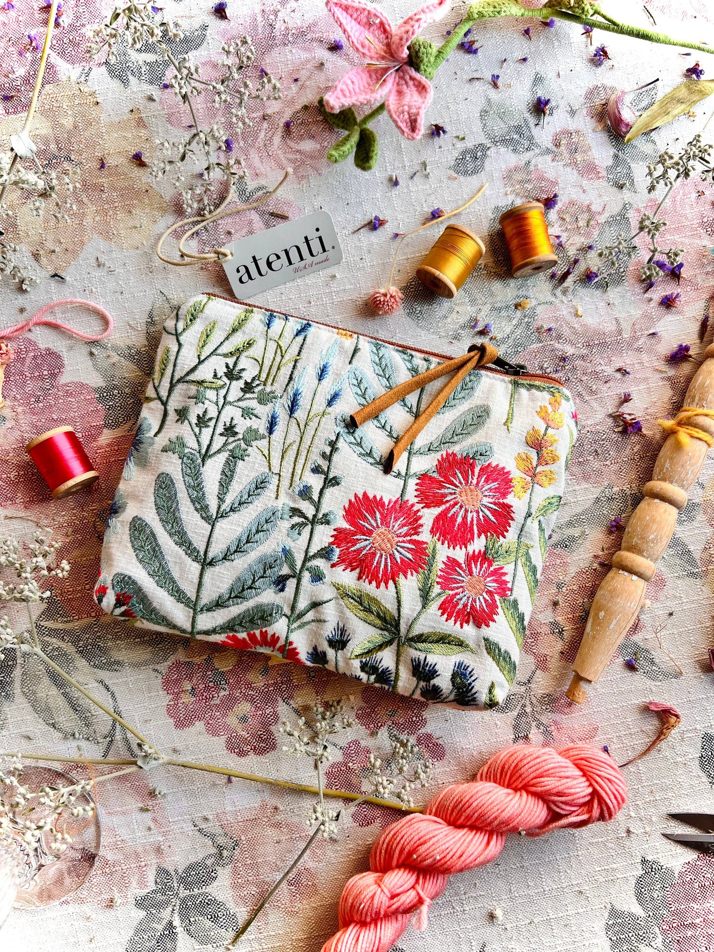 Atenti - Wildflower Accessories Pouch, A Perfect Gift