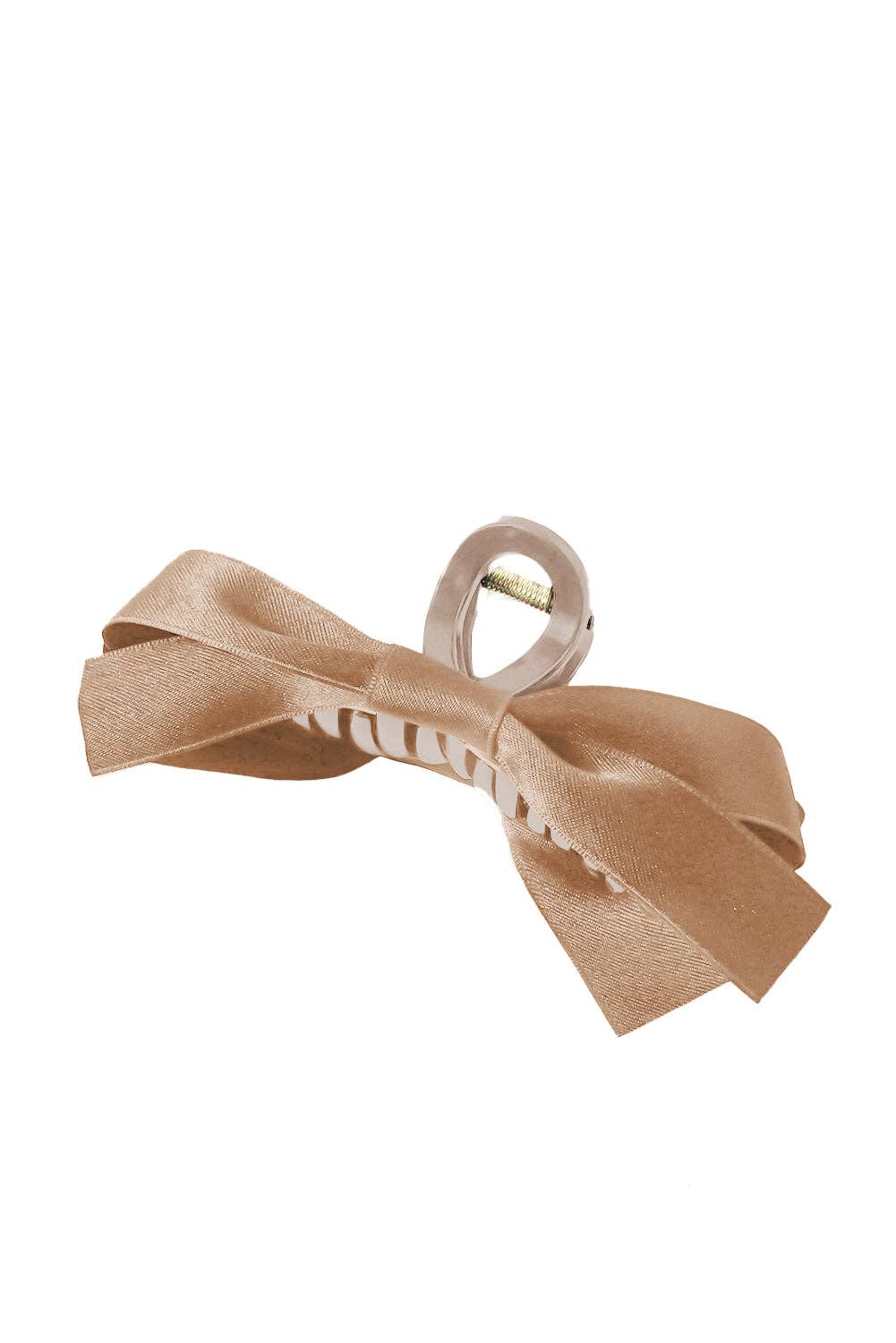Lovesoft - Solid Color Bow Decor Large Hair Claw Clip