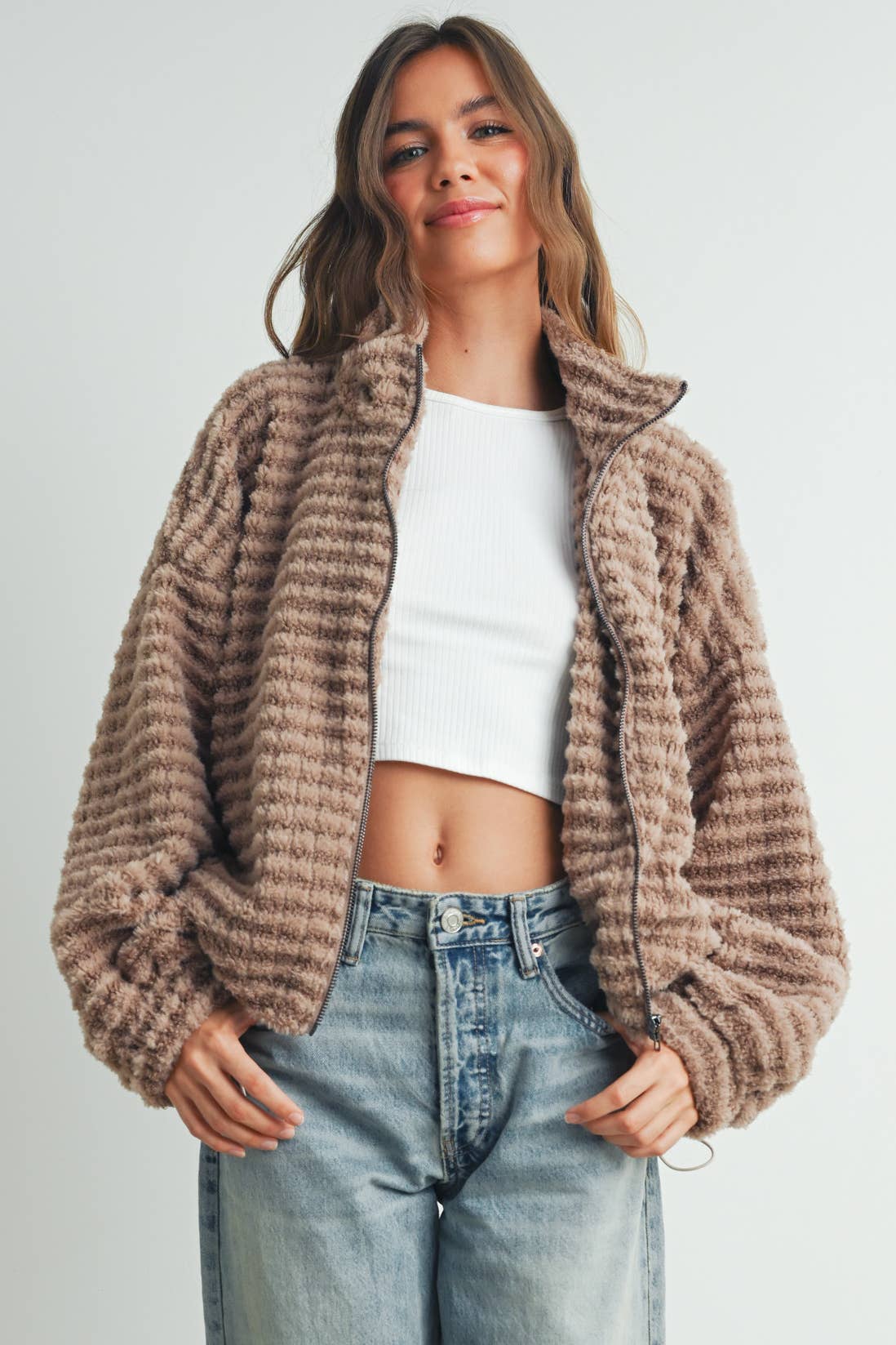 BUTTERMELON - Fall Collared Puffer Jacket - BMJ7497
