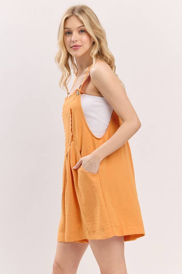 Sewn and Seen - Scallop Pocket Strap Romper