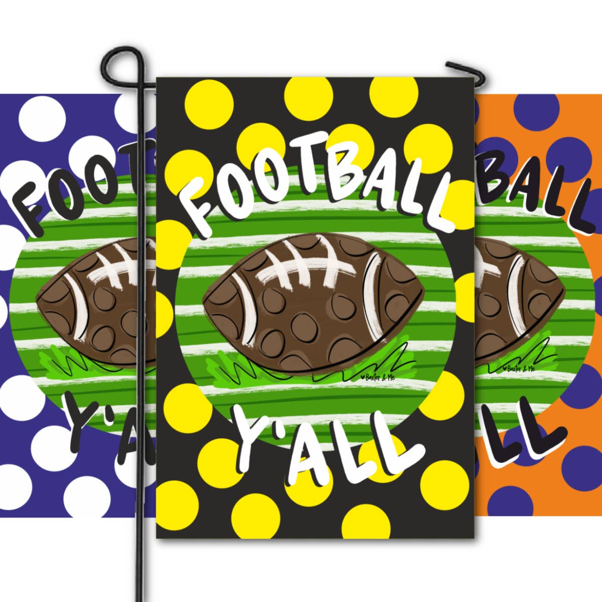 Baxter & Me - Football Team Colors Garden Flag