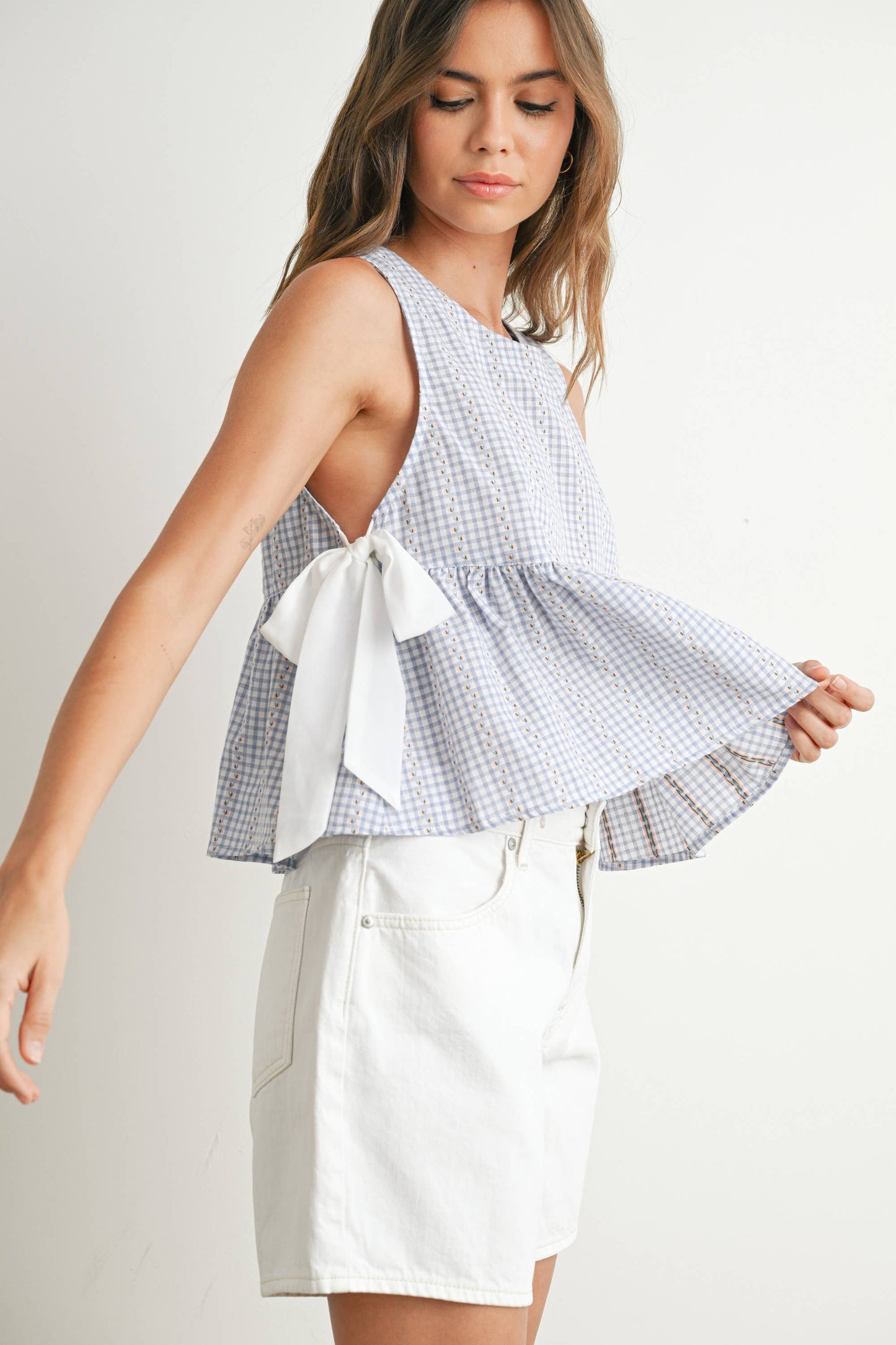 BUTTERMELON - Sky Meadow Peplum Top - BMT7750