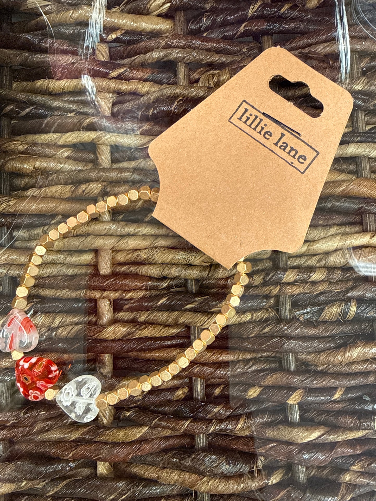 Lillie Lane Valentine bracelet-lampwork heart