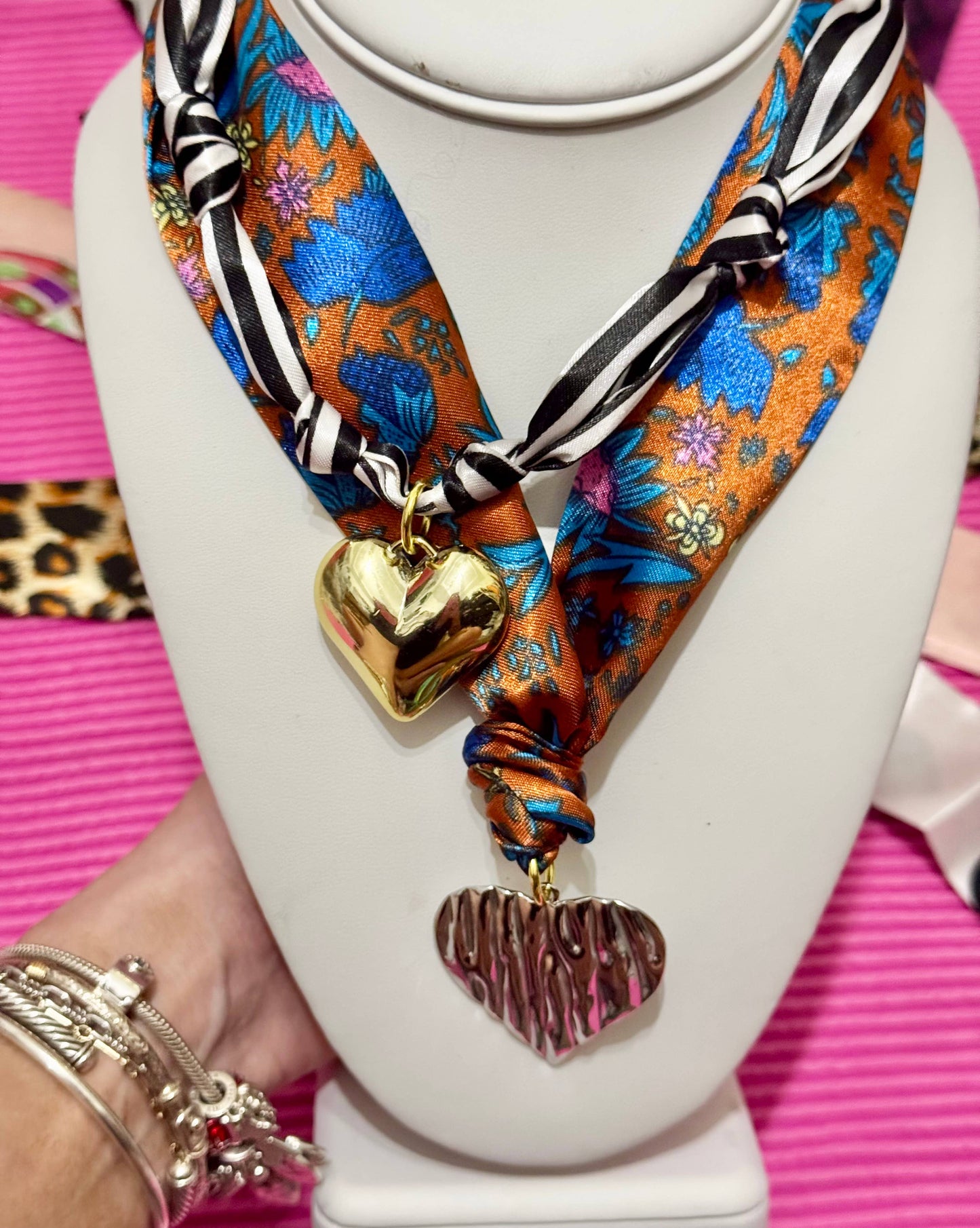 Freely Cece LLC - Trendy Scarf Charm Necklace 