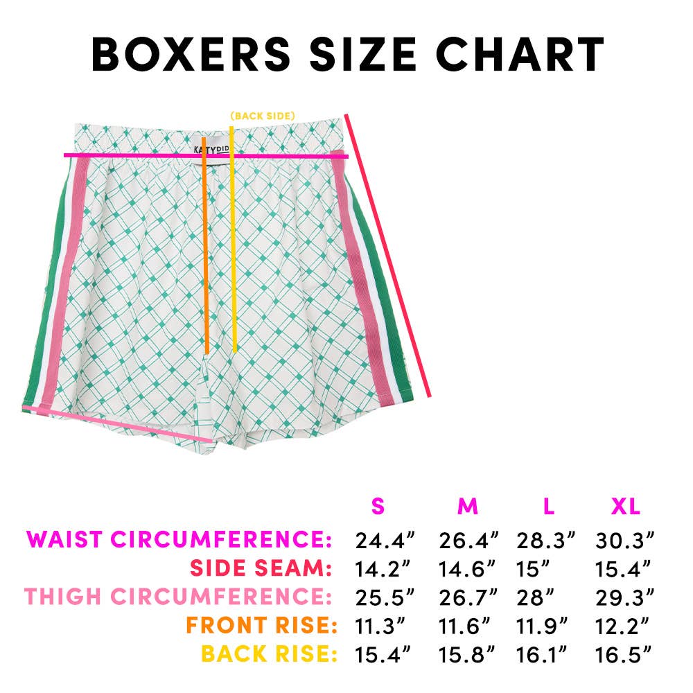 Katydid - Multicolored Checker Boxers with Patterns