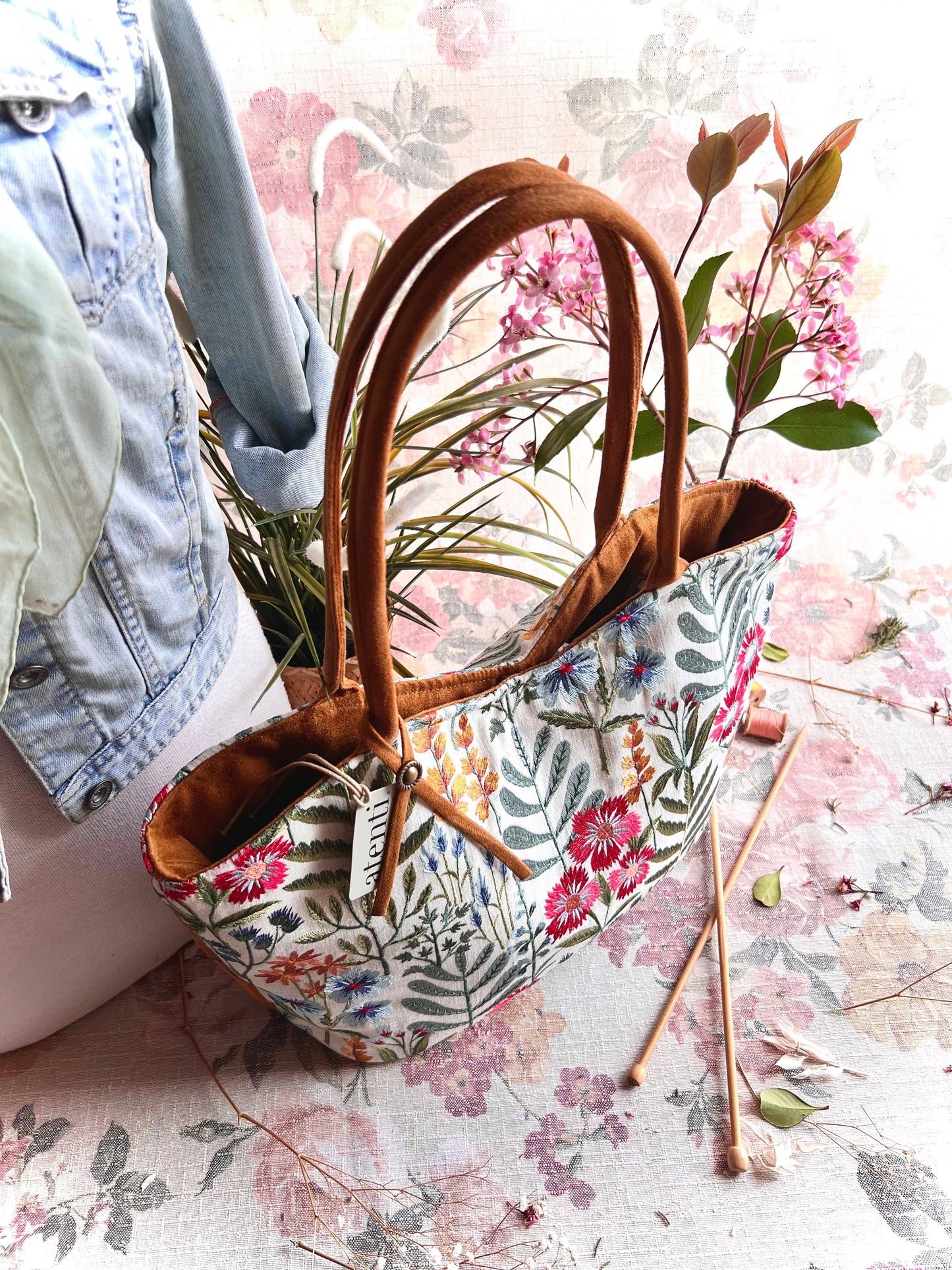 Atenti - Wildflower Lolita: USA Made, Handbag with Matching Pouch