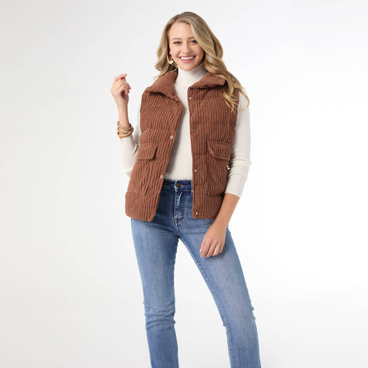COCO + CARMEN - Nicky Corduroy Down Filled Vest