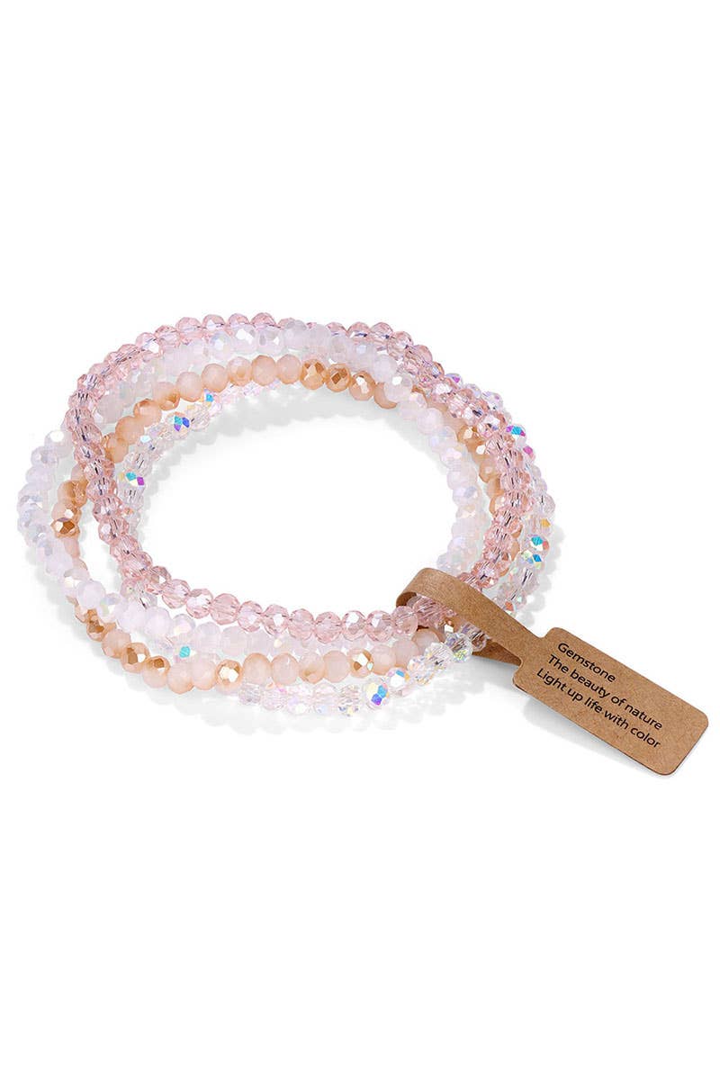 NINEXIS - CWAJE1185_GLASS BEAD 4 SET BRACELET