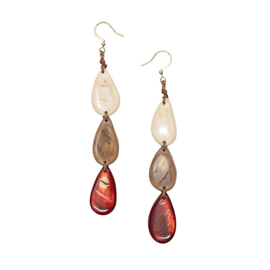 Organic Tagua Jewelry - Lys Earrings