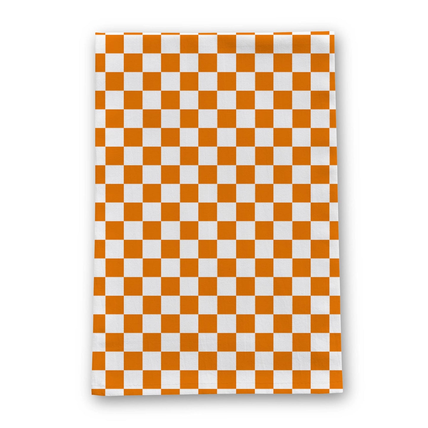 Barrel Down South - Orange/White Checkerboard - Tennessee Tea Towel