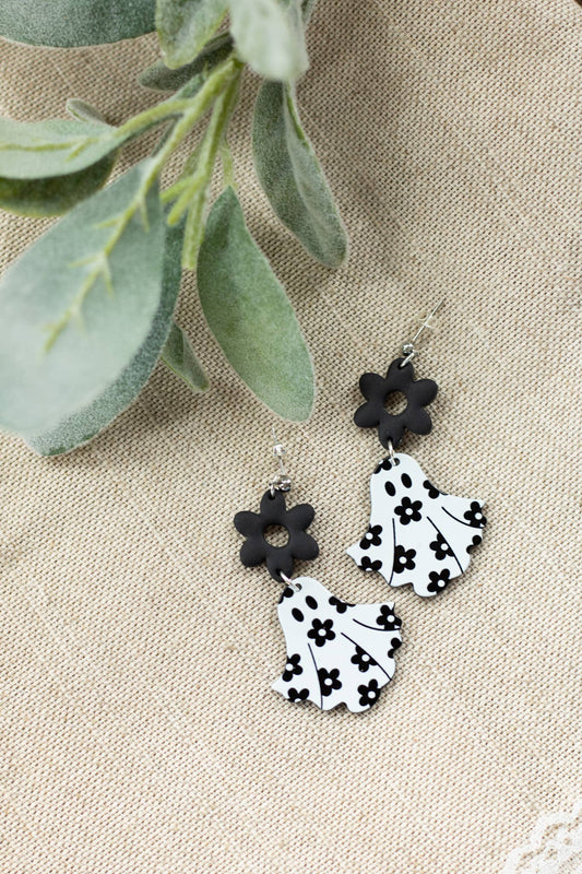 EJ Clay Co - Acrylic Flower Ghost Dangles