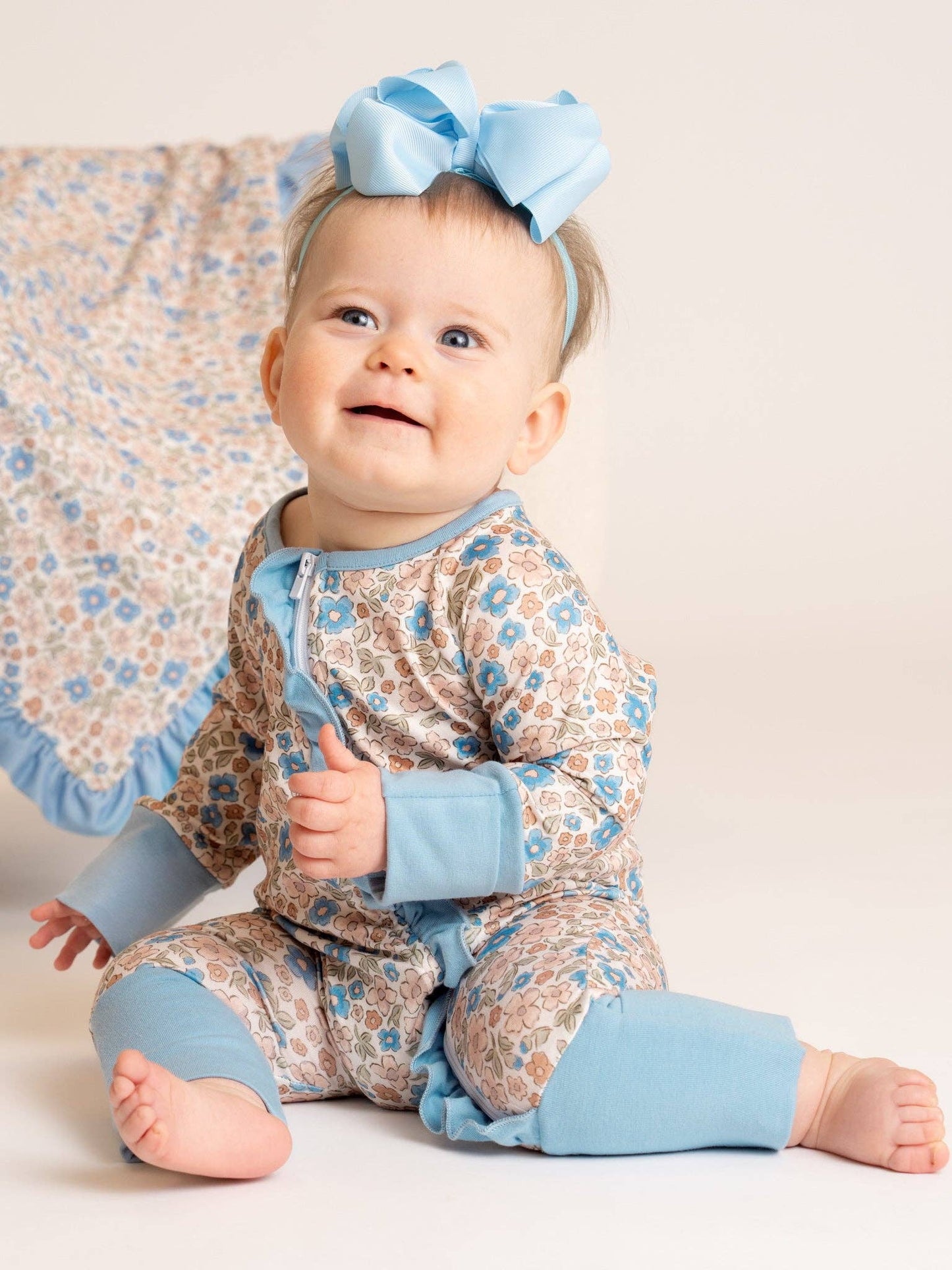 Marie Nicole Clothing - Blossom Floral Ruffle Romper