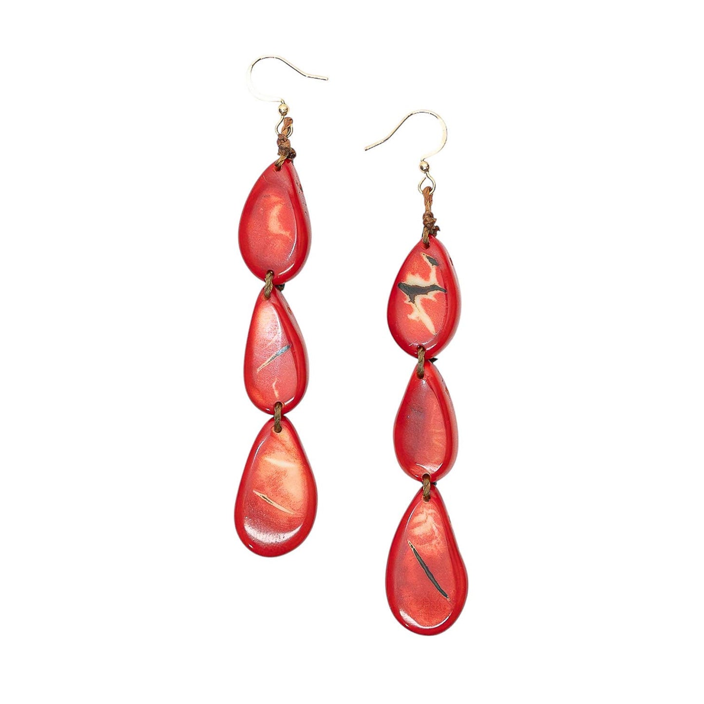 Organic Tagua Jewelry - Lys Earrings