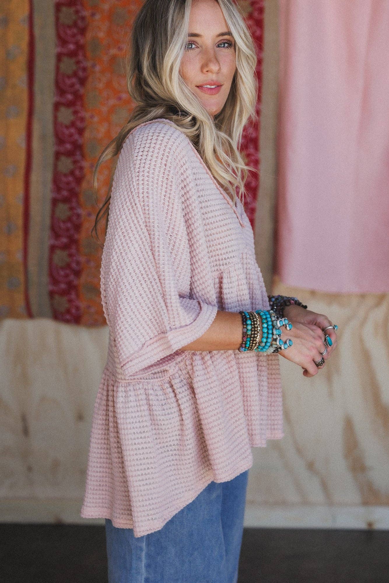 Three Bird Nest - Lush Drift Top - Dusty Rose