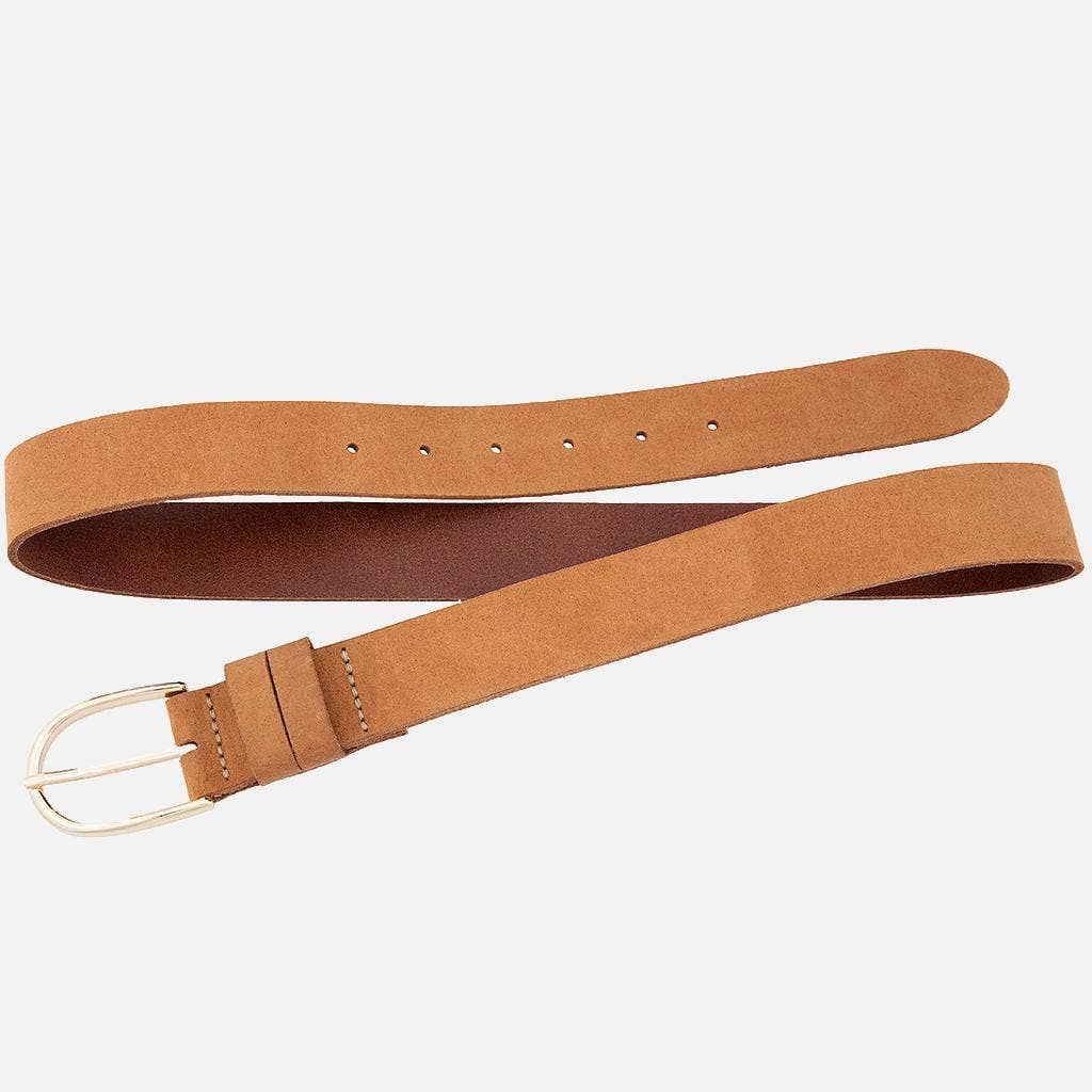 Amsterdam Heritage Leather Belts, Bags, Jackets & Apparel - Drika | Gold Buckle Smart Full Grain Leather Belt Women