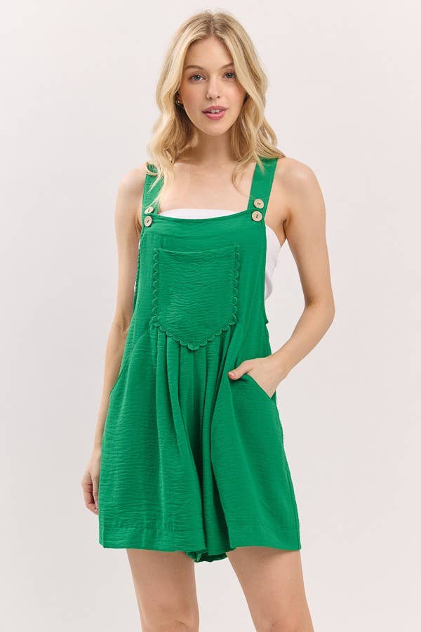 Sewn and Seen - Scallop Pocket Strap Romper