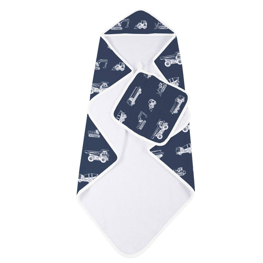 Newcastle Classics - Dump Trucks & Diggers Hooded Towel and Washcloth Set