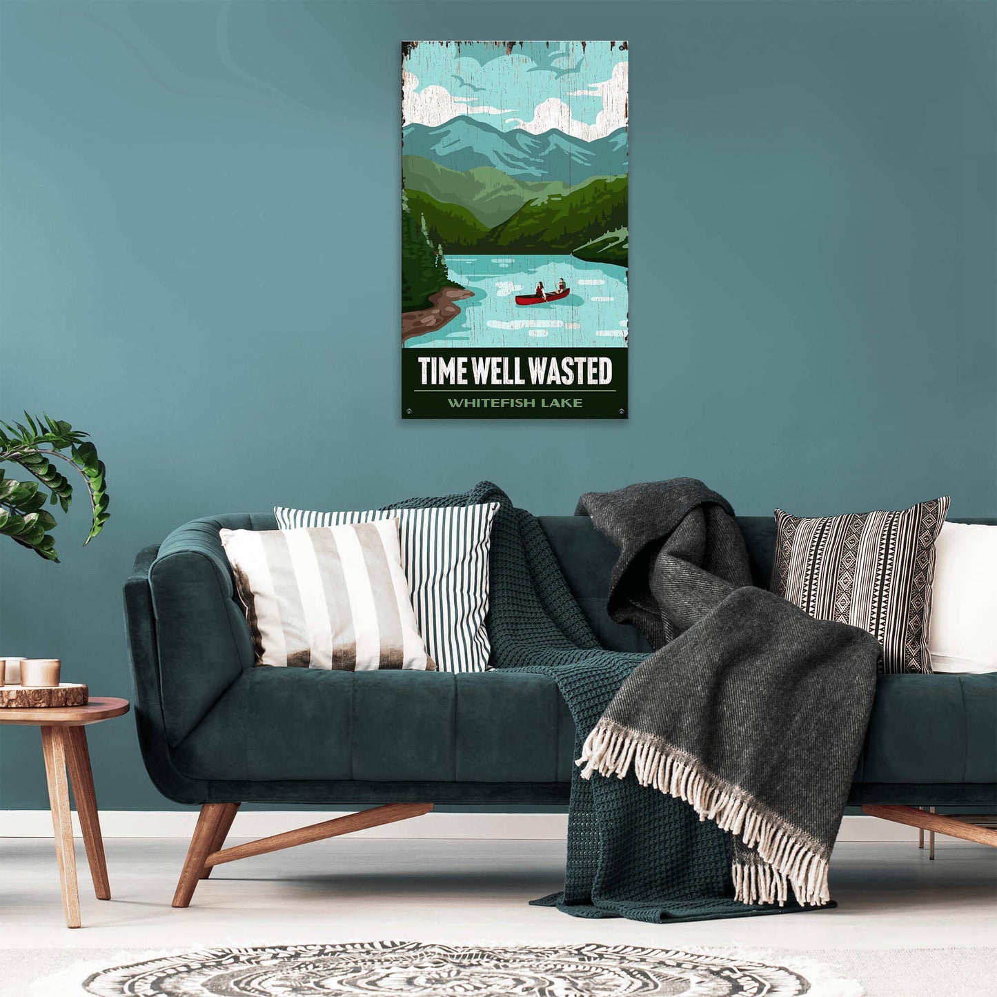 Old Wood Signs - Time Well Wasted - Wood & Metal Wall Art